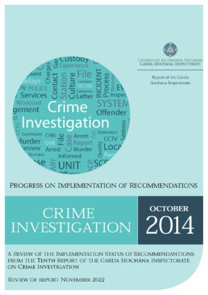 Cover of Crime Investigation Progress Report. Click to open