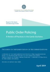 click to open public order policing progress report 2023